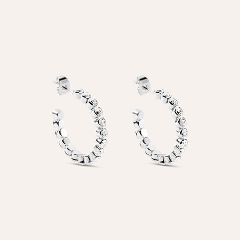 Orecchini A Cerchio Romantic Shine Metallo Cristallo - Orecchini a Cerchio Donna | Stroili