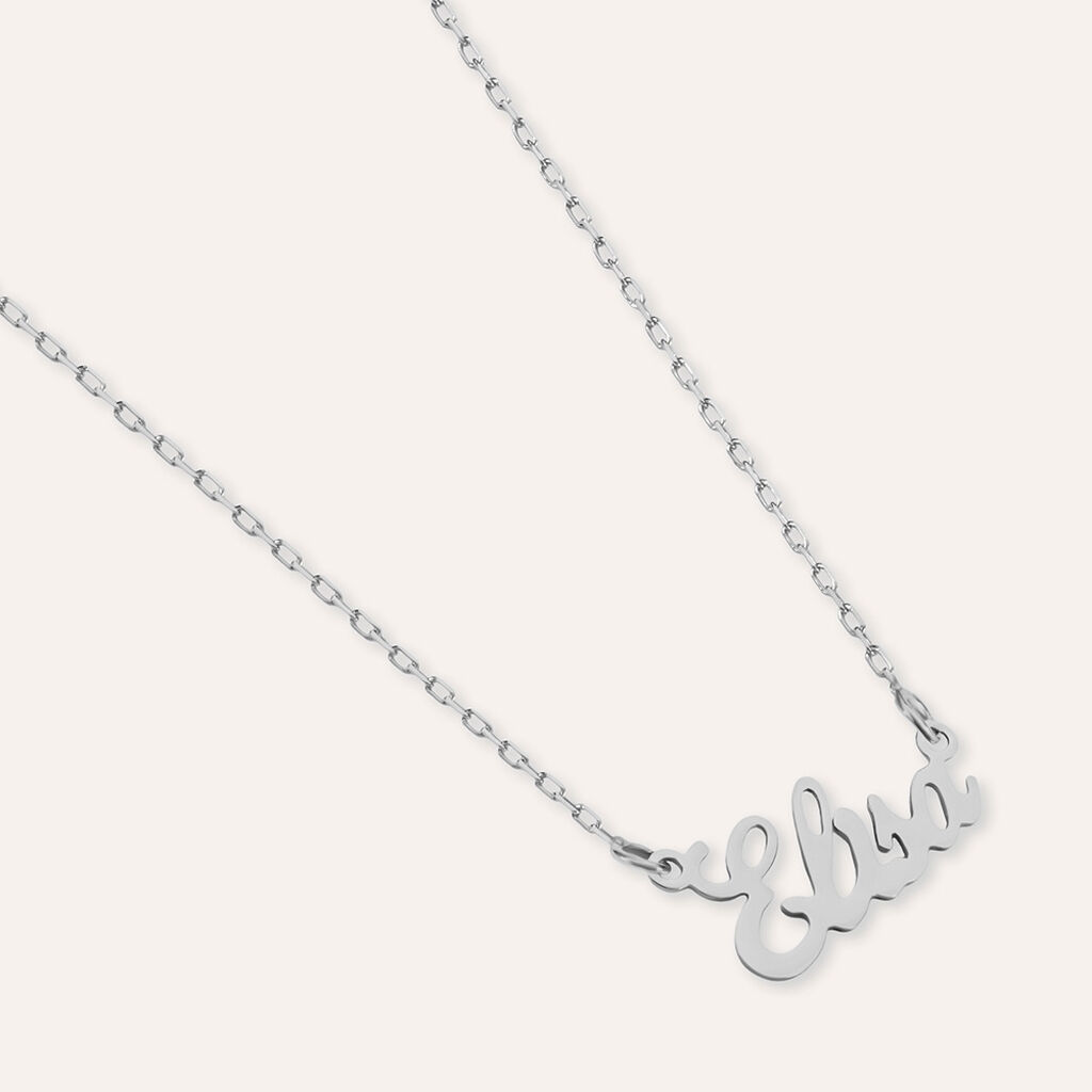 Collana Elisa Gold Names Oro Bianco