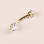 Piercing Ombelico Punto Luce Bon Ton Oro Giallo Cubic Zirconia