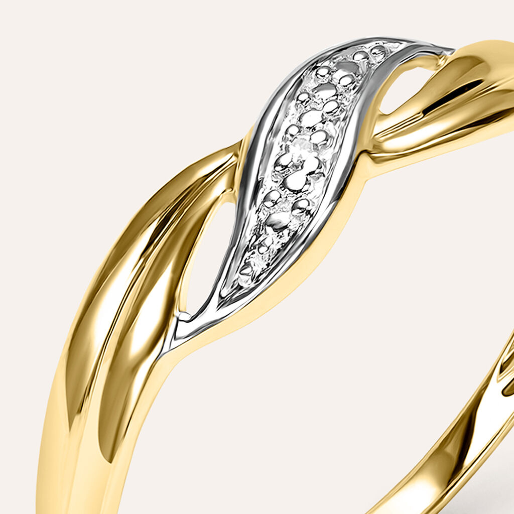 Anello Fascia Sophia Oro Bicolore Diamante - Anelli con Pietre Donna | Stroili
