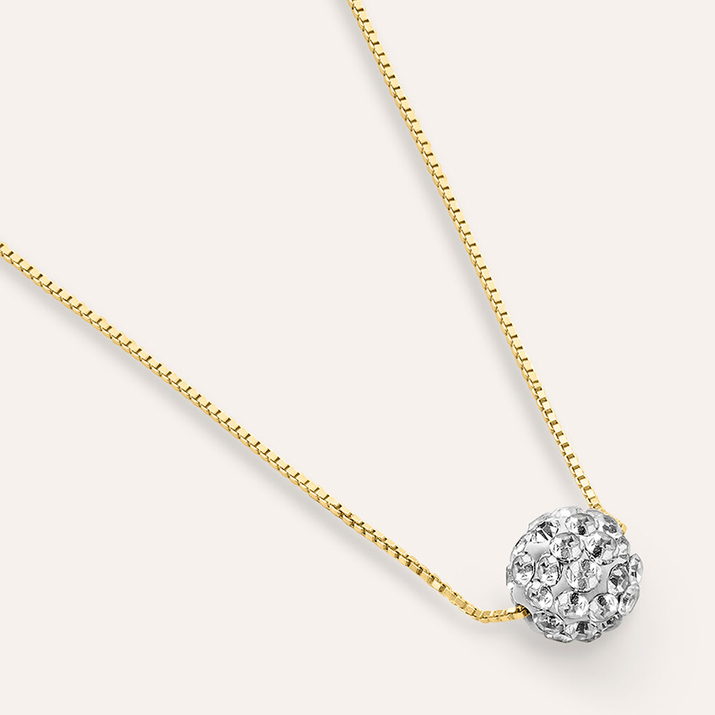 Collana Christelle Oro Giallo Cristallo