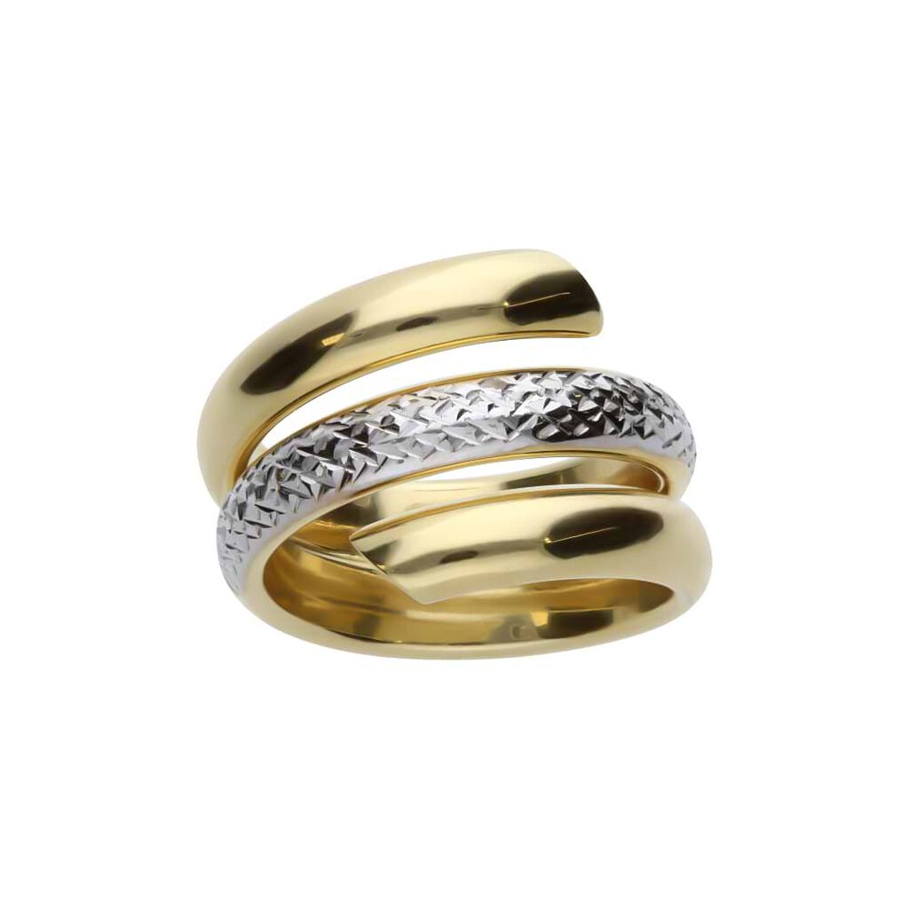 Anello Fascia Golden Lover Oro Bicolore - Anelli 18 Carati Donna | Stroili