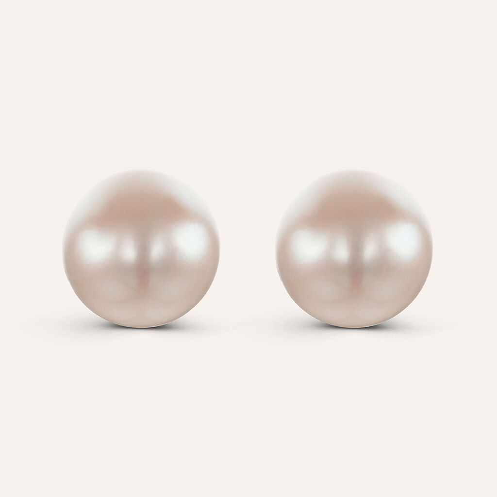 Orecchini Lobo Gabrielle Oro Bianco Perla D'Acqua Dolce