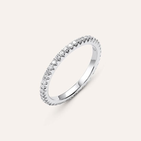 Fede Classica Eternity 2 mm Oro Bianco Diamante - Anelli con Incisione Donna | Stroili