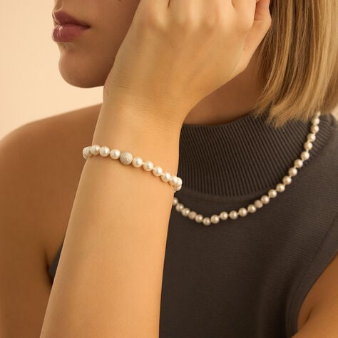 Bracciale Silver Pearls Argento Rodiato Perla sintentica - Bracciali Donna | Stroili