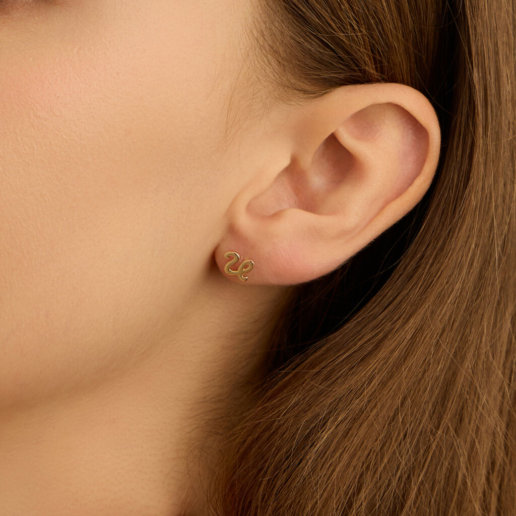 Mono Orecchino Lobo Bon Ton Oro Giallo