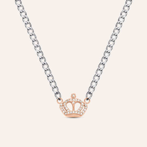 Collana Lady Chic Acciaio Bicolore Bianco / Rosa Cristallo - Collane Donna | Stroili