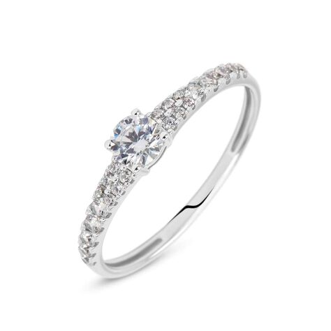 Anello Solitario Claire Oro Bianco Cubic Zirconia - Anelli con Pietre Donna | Stroili