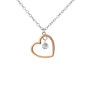 Collana Sunrise Acciaio Bicolore Bianco / Rosa Cristallo