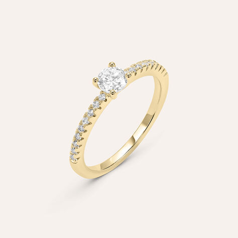 Anello Solitario Golden Dream Placcato Oro Giallo Cubic Zirconia - Anelli con Pietre Donna | Stroili