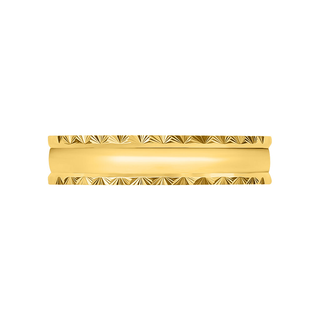 Fede Classica Diamantata 4 mm Oro Giallo