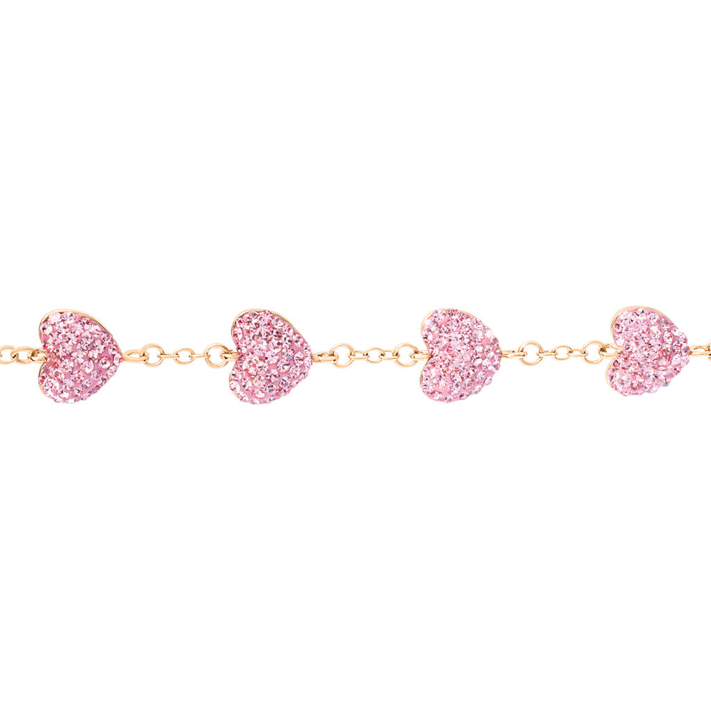 Bracciale Lady Phantasya Acciaio Rosa Cristallo - Bracciali Love Donna | Stroili