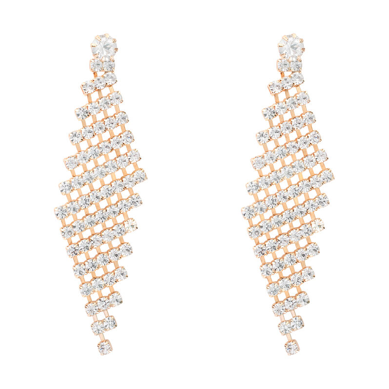 Orecchini Pendenti Romantic Shine Metallo Rosa Cristallo - Orecchini Pendenti Donna | Stroili