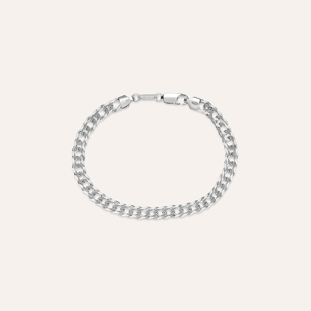 Bracciale Catena Gentleman Argento Rodiato