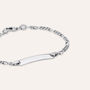 Bracciale Con Targhetta Silver Baby Argento Rodiato