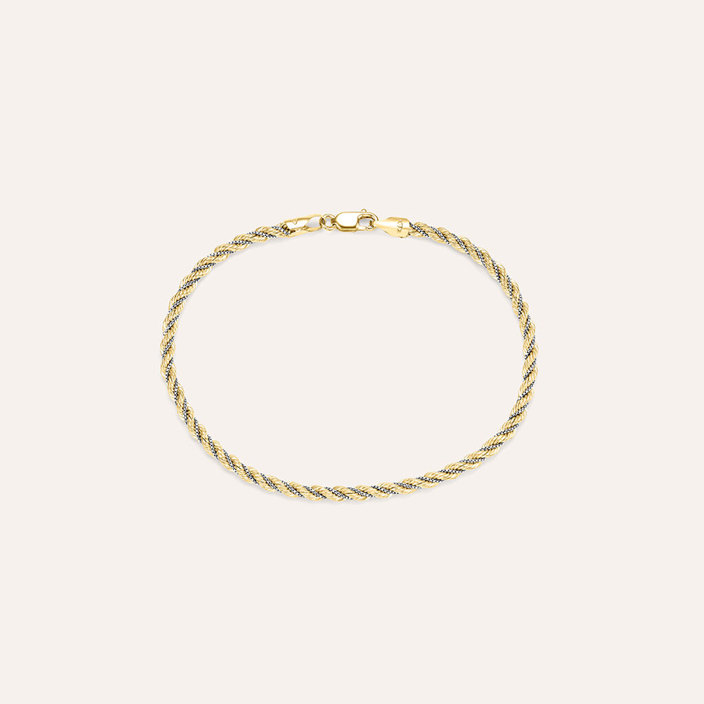 Bracciale Catena Colette Oro Bicolore Giallo / Bianco