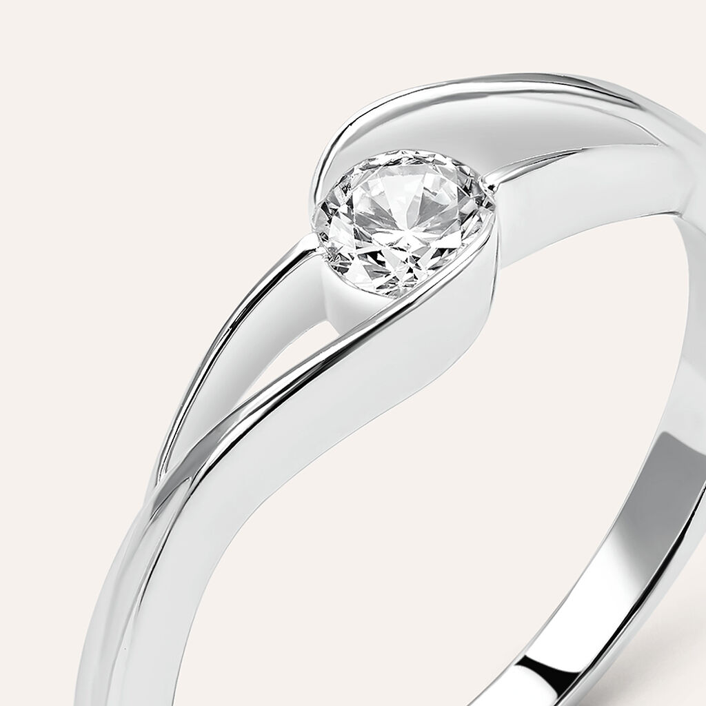 Anello Fantasia Silver Elegance Argento Rodiato Cubic Zirconia