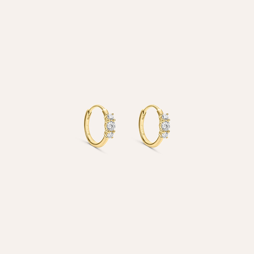 Orecchini A Cerchio Diamade Glam Oro Giallo Diamante Lab-Grown - Orecchini a Cerchio Donna | Stroili