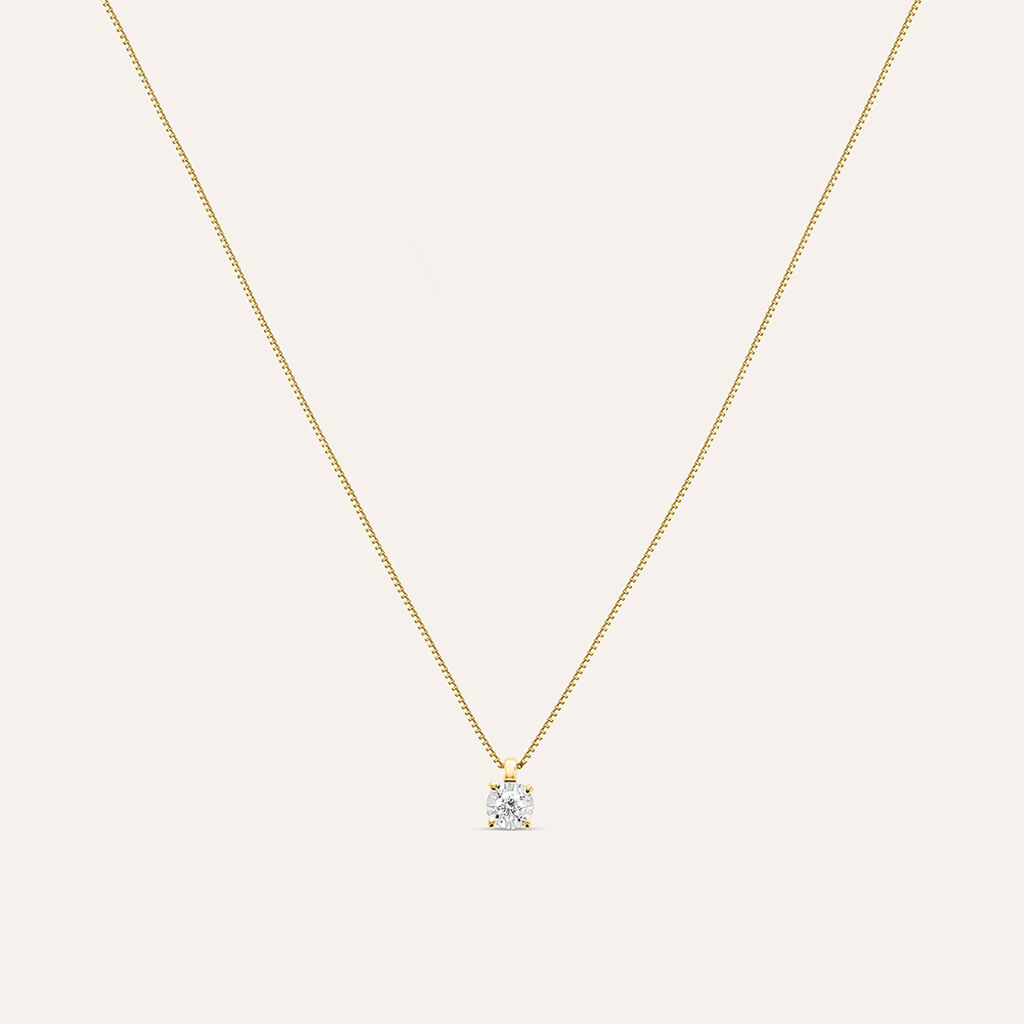 Collana Punto Luce Diamotion Oro Giallo Diamante