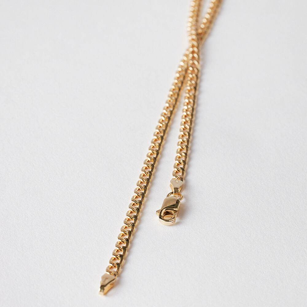 Cavo 10K Oro Giallo Uomo Donna 2 MM Catena Figaro Collana Con - Foto 11