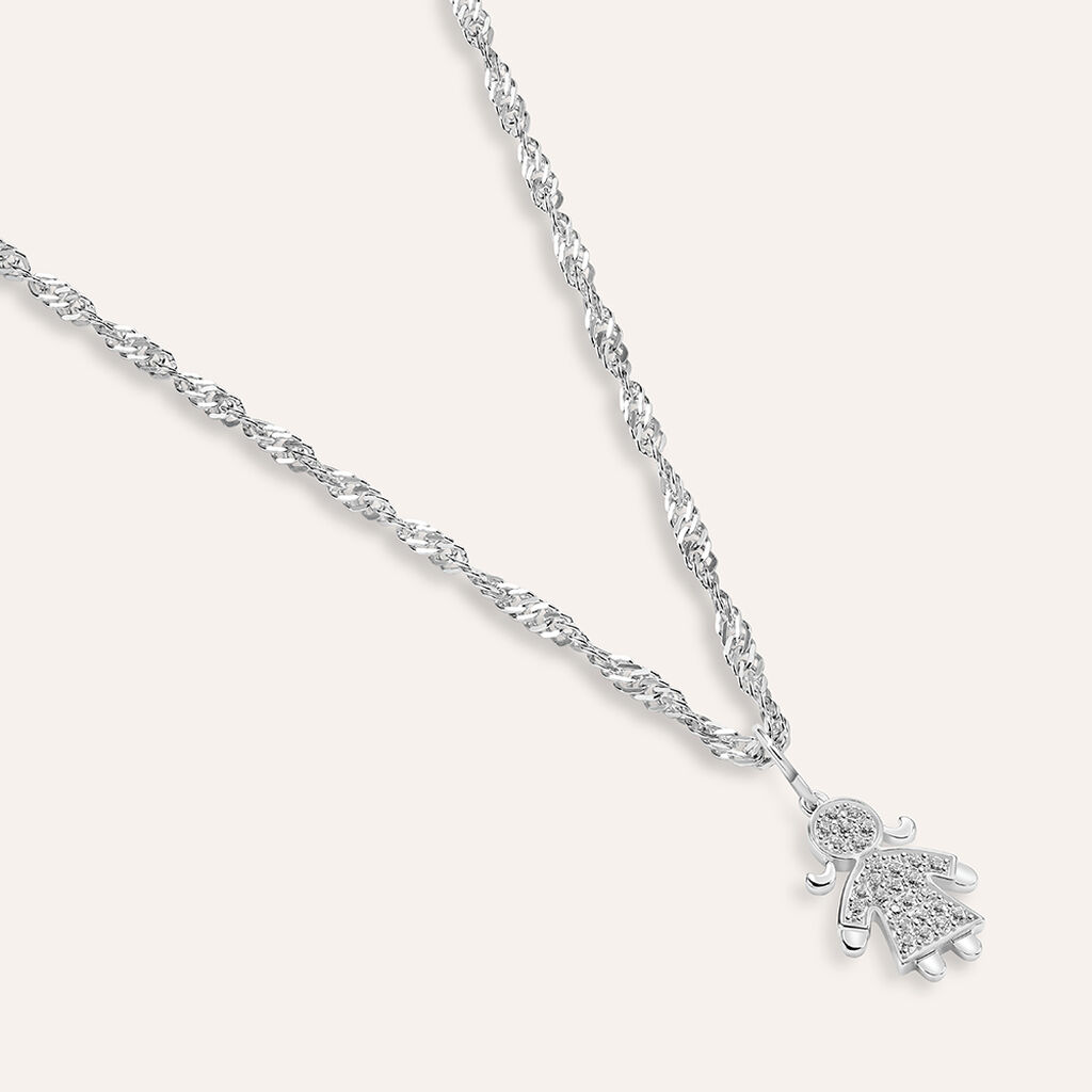 Pendente Love Beats Argento Rodiato Cubic Zirconia