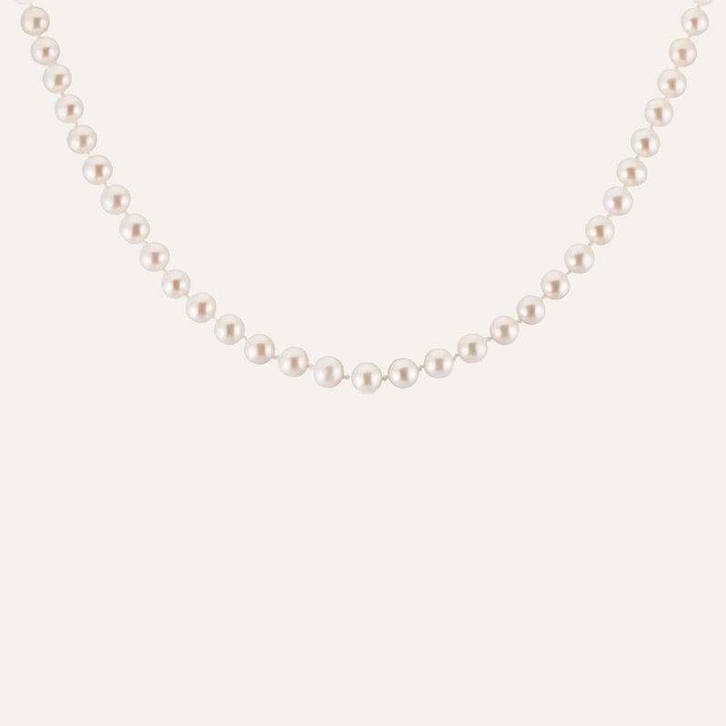 Collana Gabrielle Oro Bianco Perla D'Acqua Dolce Cubic Zirconia - Collane Donna | Stroili