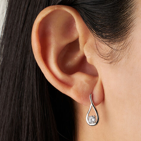 Orecchini Lobo Silver Elegance Argento Rodiato Cubic Zirconia - Orecchini a Lobo Donna | Stroili