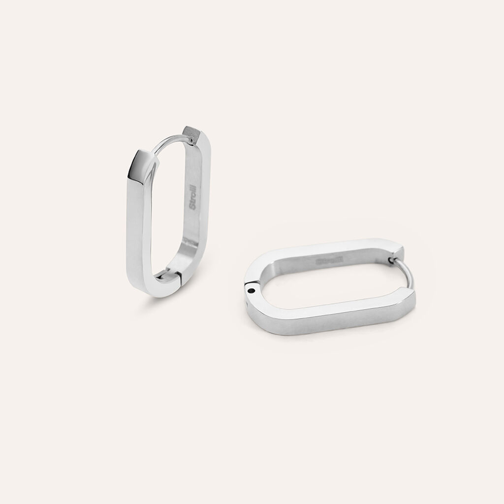 Orecchini A Cerchio Moonlight Acciaio