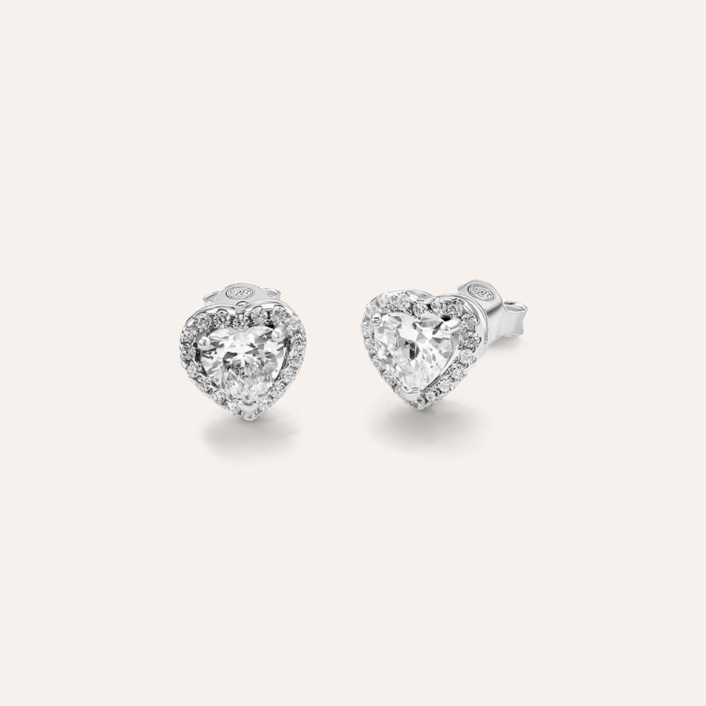 Orecchini Lobo Silver Elegance Argento Rodiato Cubic Zirconia - Orecchini a Lobo Donna | Stroili