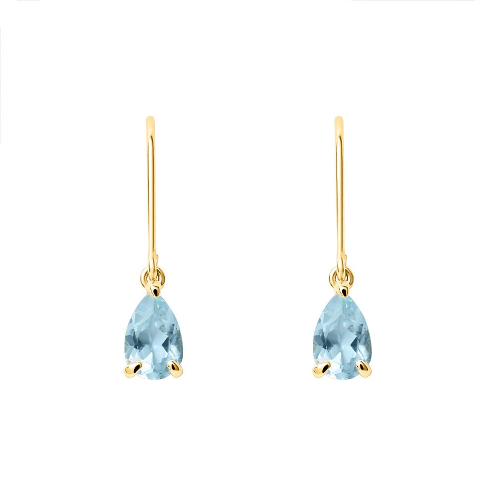 Orecchini topazio top azzurro stroili oro