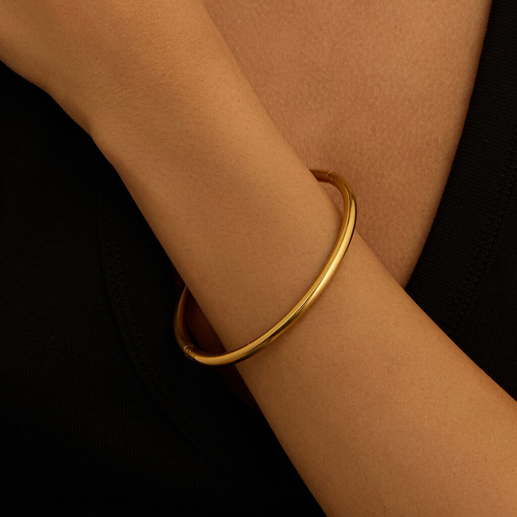 Bangle Lady Code Acciaio Dorato - Bracciali Rigidi Donna | Stroili