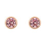 Orecchini Lobo Punto Luce Silver Rainbow Argento Rosa Cubic Zirconia