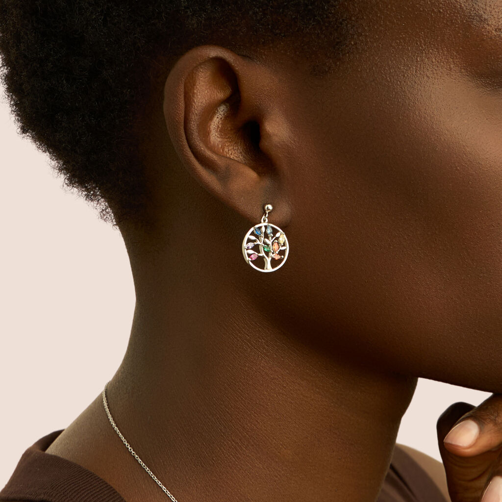 Orecchini Pendenti Silver Moments Argento Rodiato Cubic Zirconia