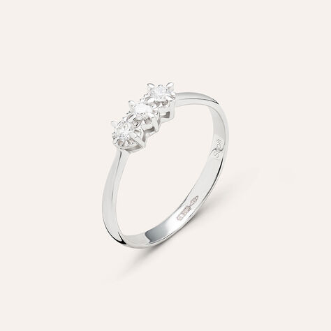 Anello Trilogy Diamazing Oro Bianco Diamante - Anelli con Pietre Donna | Stroili