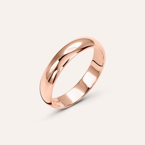 Fede Mantovana 4 mm Oro Rosa - Anelli con Incisione Unisex | Stroili