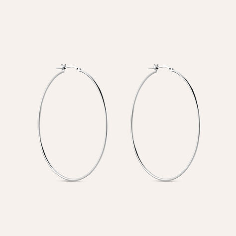 Orecchini A Cerchio Silver Collection Argento Rodiato - Orecchini a Cerchio Donna | Stroili