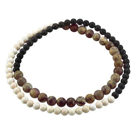 Bracciale in acciaio e pietre - Bracciali Uomo | Stroili