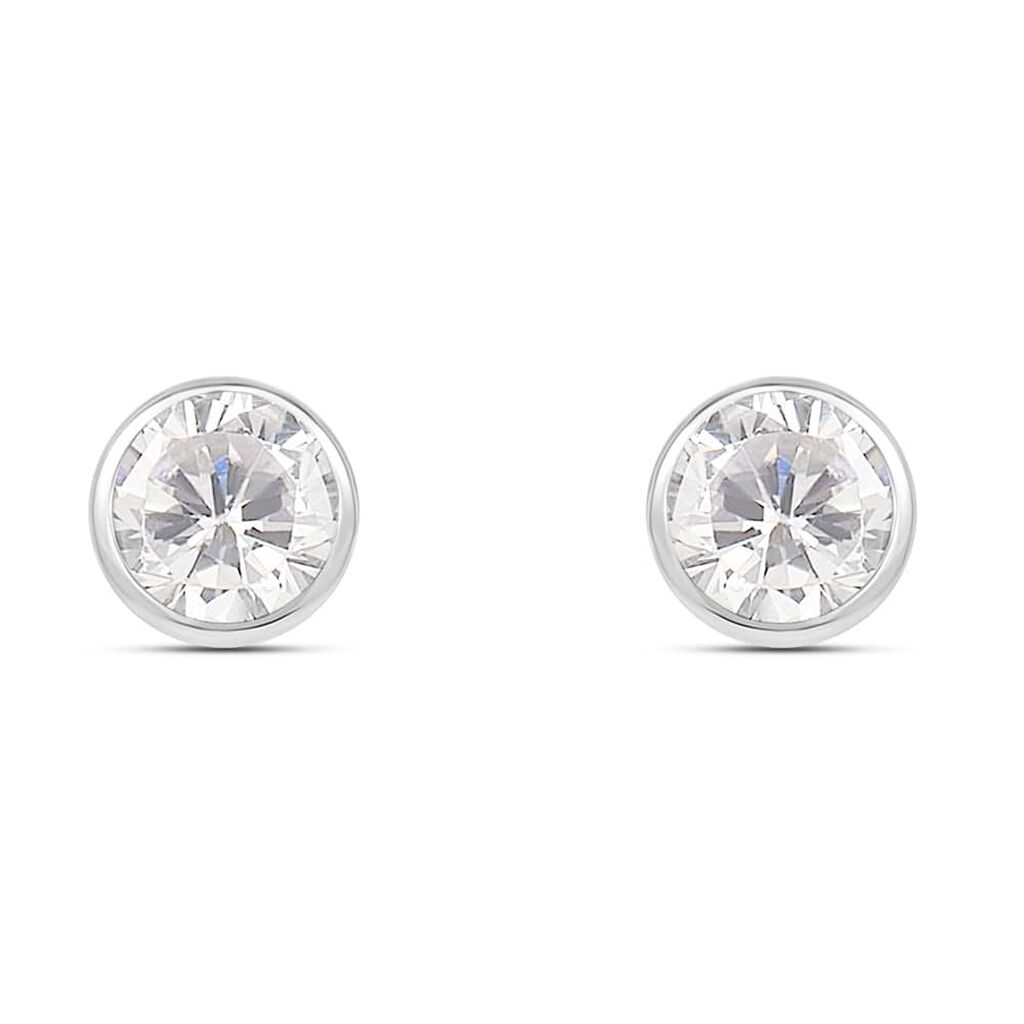 Orecchini Lobo Punto Luce Bon Ton Oro Bianco Cubic Zirconia - Orecchini a Lobo Donna | Stroili