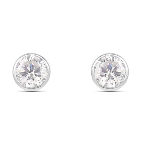 Orecchini Lobo Punto Luce Bon Ton Oro Bianco Cubic Zirconia - Orecchini a Lobo Donna | Stroili