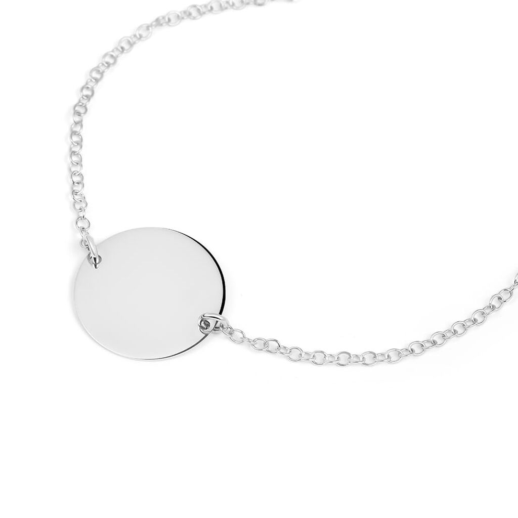 Bracciale Con Targhetta Silver Collection Argento Rodiato