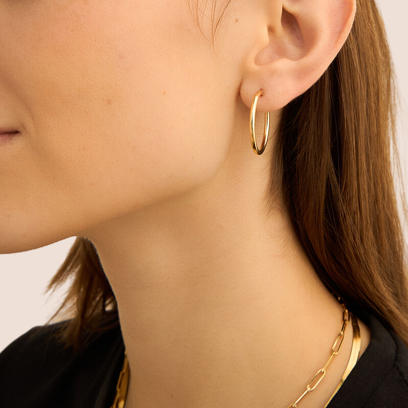 Orecchini A Cerchio Toujours Oro Giallo - Orecchini a Cerchio Donna | Stroili