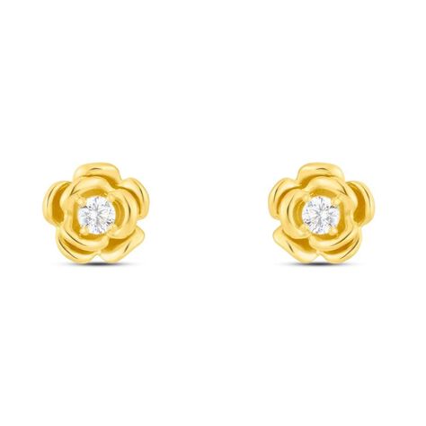 Orecchini Lobo Bon Ton Oro Giallo Cubic Zirconia - Orecchini a Lobo Donna | Stroili