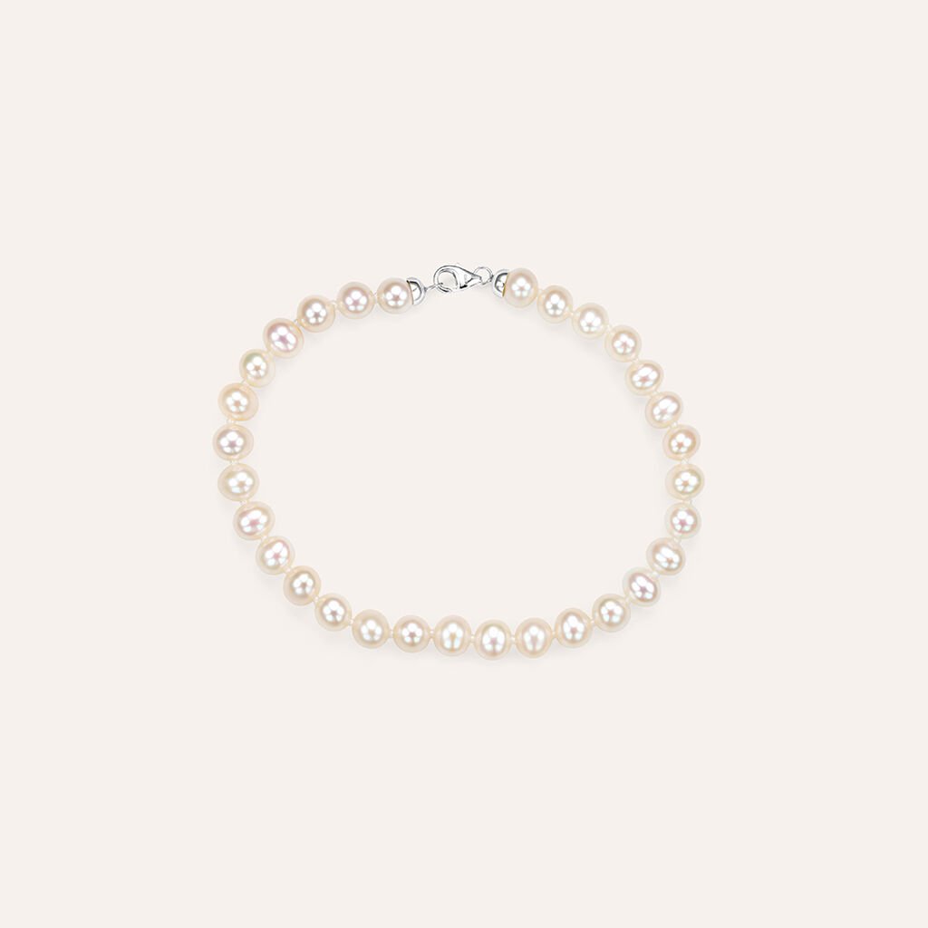 Bracciale Gabrielle Oro Bianco Perla D'Acqua Dolce - Bracciali Donna | Stroili