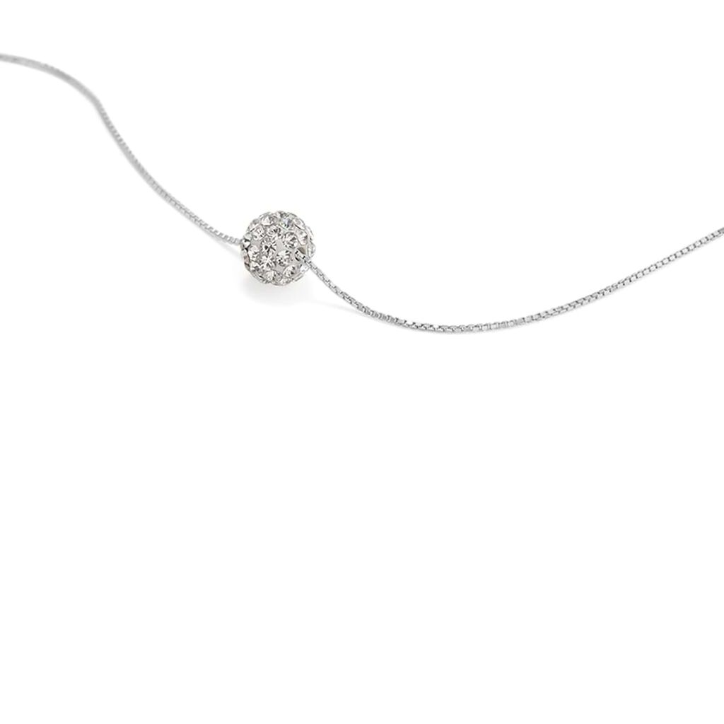Collana Christelle Oro Bianco Cristallo - Collane Donna | Stroili
