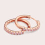 Orecchini A Cerchio Silver Rainbow Argento Rosa Cubic Zirconia