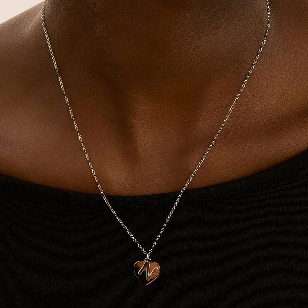 Collana Silver Collection Argento Bicolore Bianco / Rosa