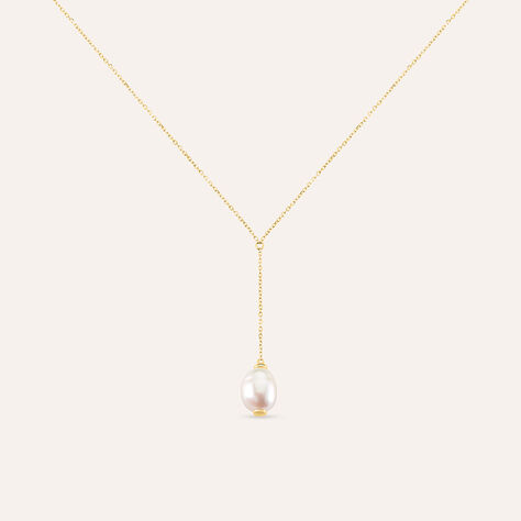 Collana Gabrielle Oro Giallo Perla D'Acqua Dolce - Collane Donna | Stroili