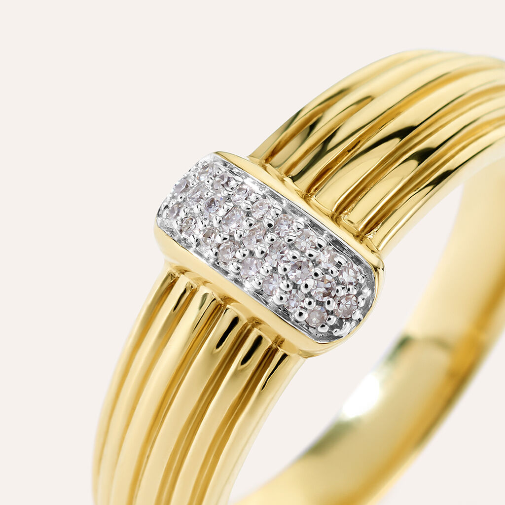 Anello Fascia Sophia Oro Giallo Diamante