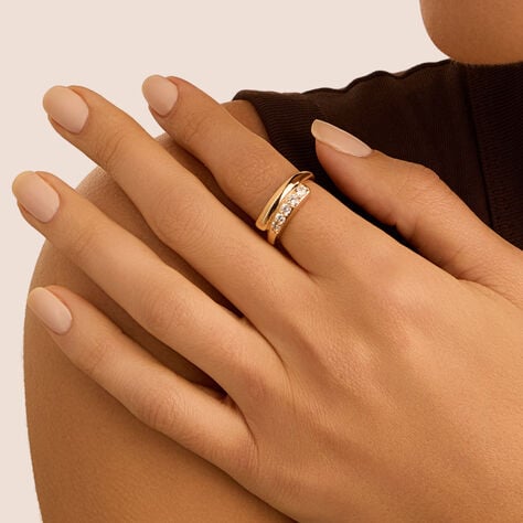 Anello Riviere Golden Dreams Placcato Oro Giallo Cubic Zirconia - Anelli Riviere Donna | Stroili