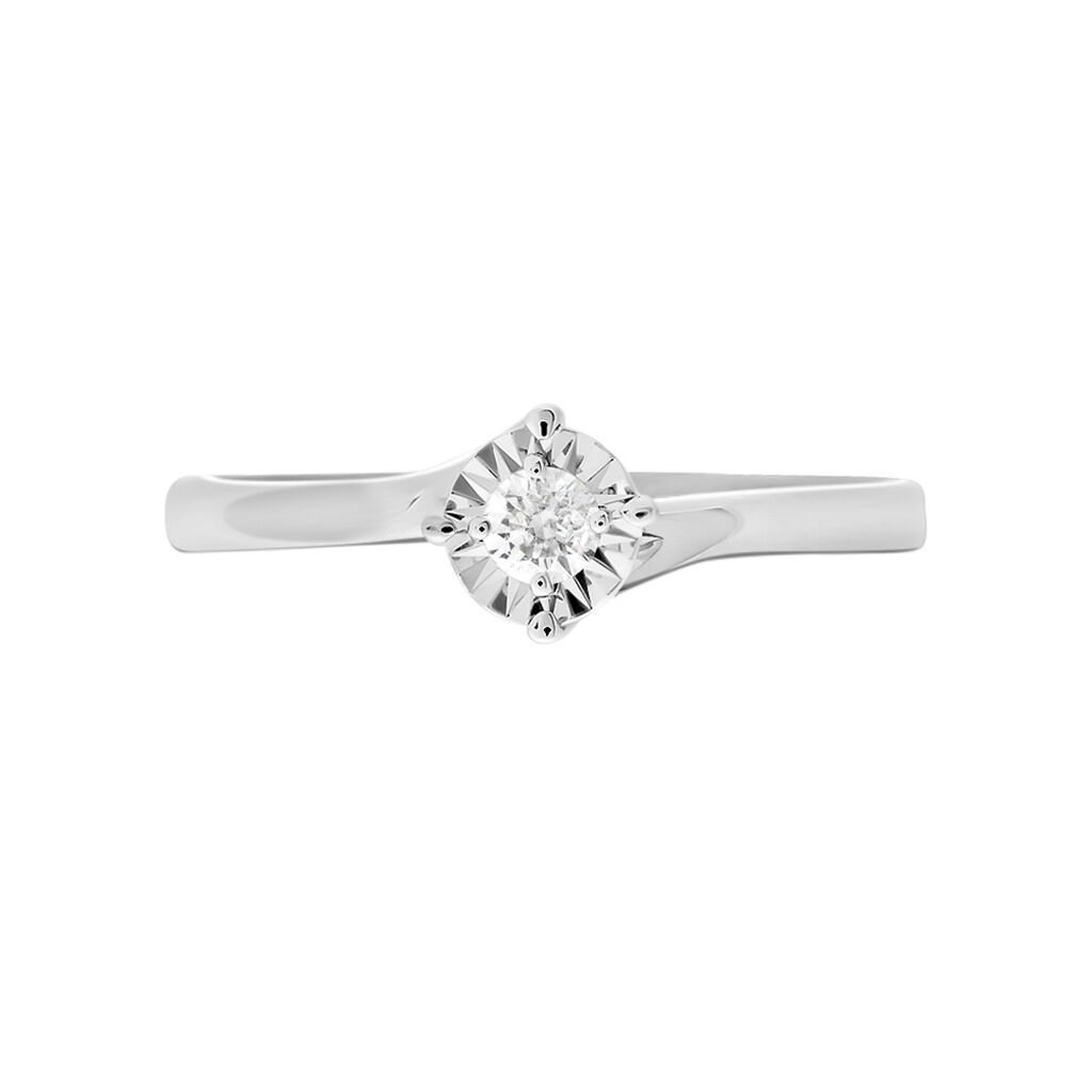 Anello Solitario Valentino Diamotion Oro Bianco Diamante - Anelli con Pietre Donna | Stroili